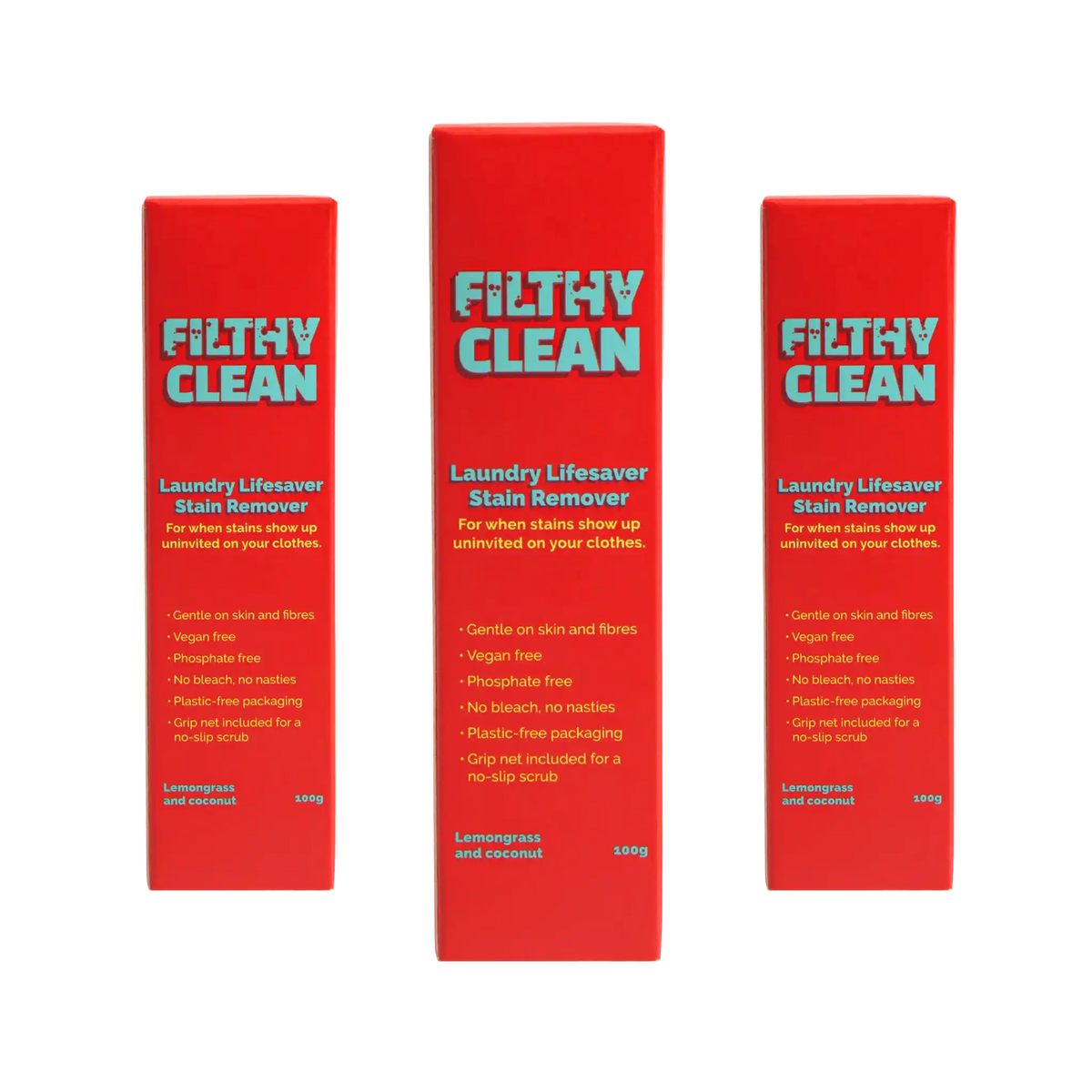 3 pack of Filthy Clean Laundry Lifesaver Stain Remover