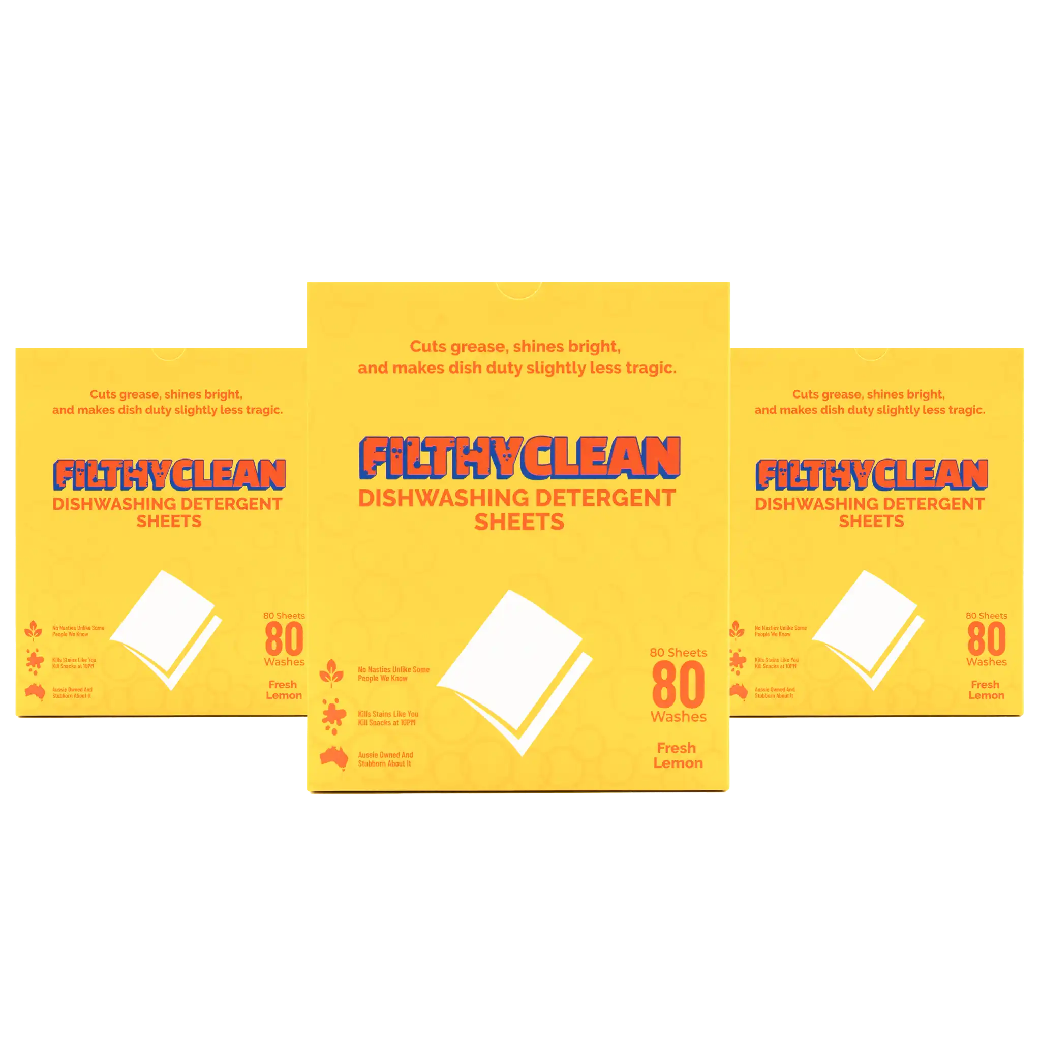 Filthy Clean Dishwashing Detergent Sheets 3 Pack
