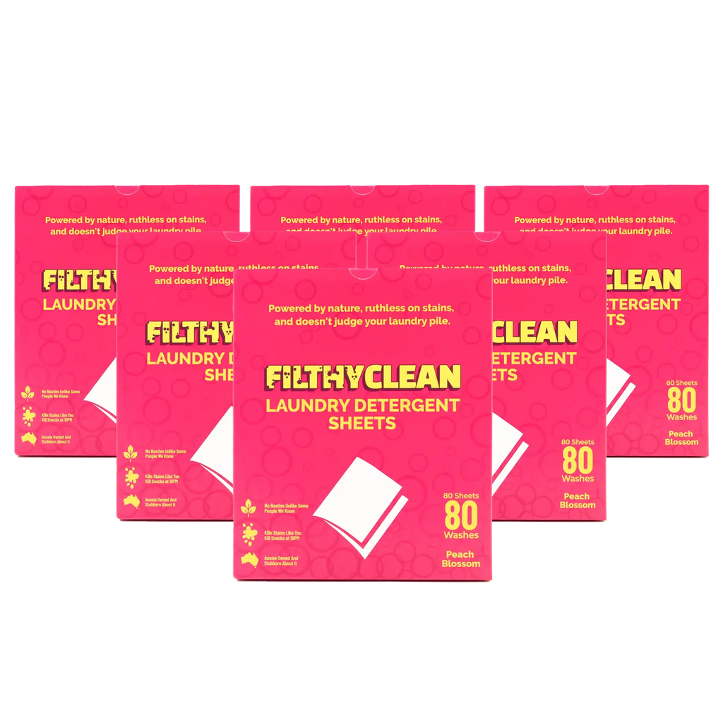 Filthy Clean Laundry Detergent Sheets Peach Blossom 6 Pack