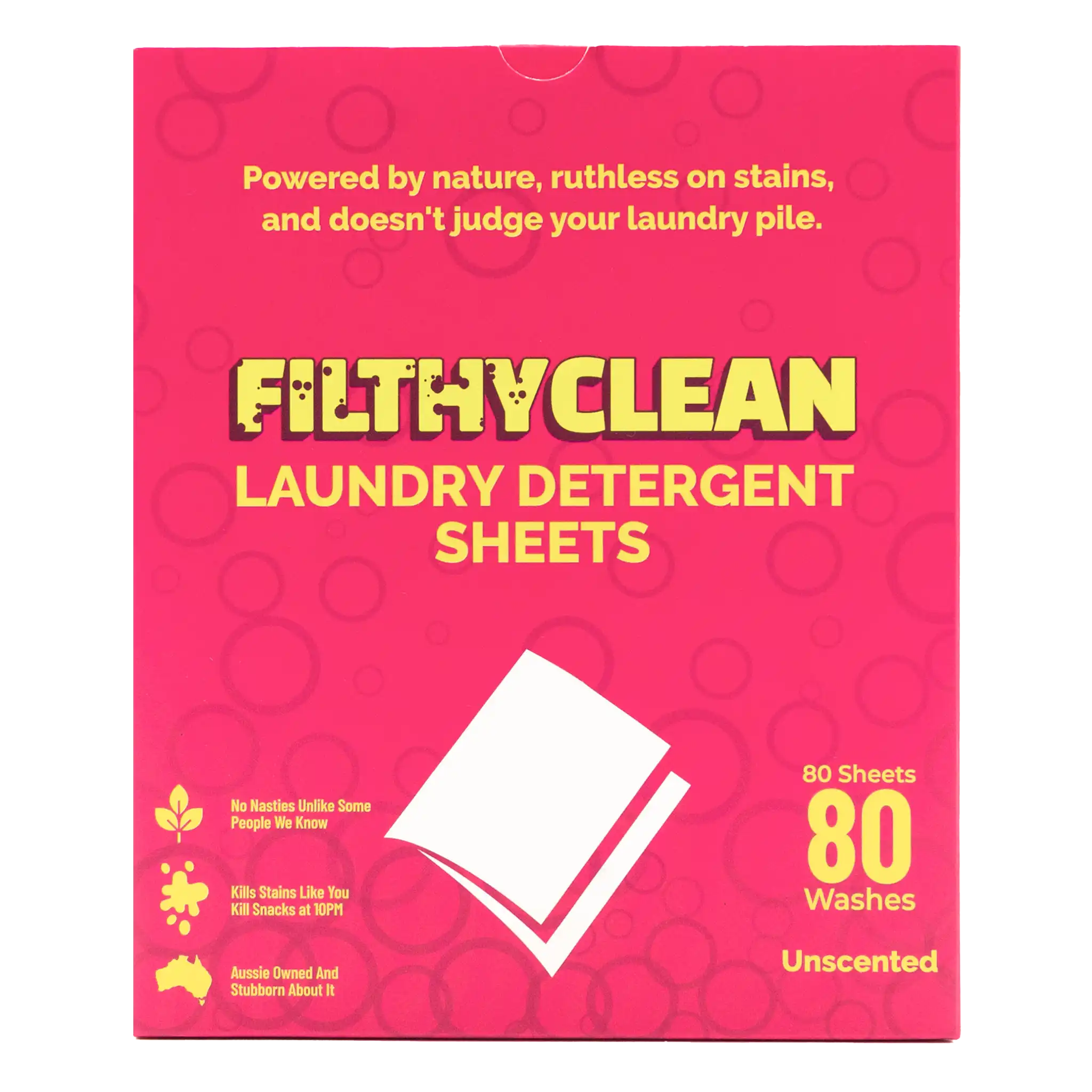 Filthy Clean Laundry Detergent Sheets Unscented