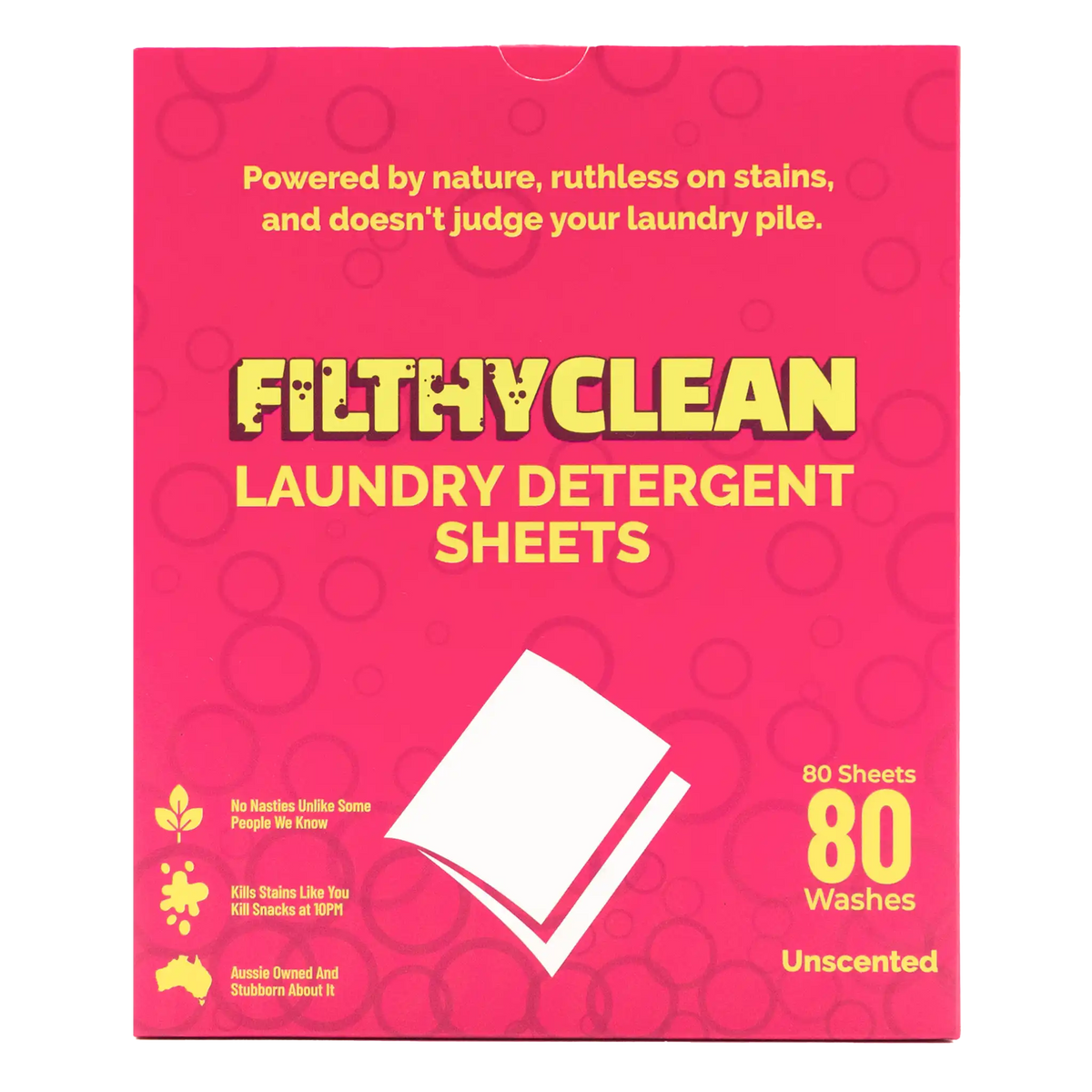 Filthy Clean Laundry Detergent Sheets Unscented