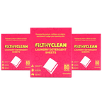 Filthy Clean Laundry Detergent Sheets Unscented 3 Pack