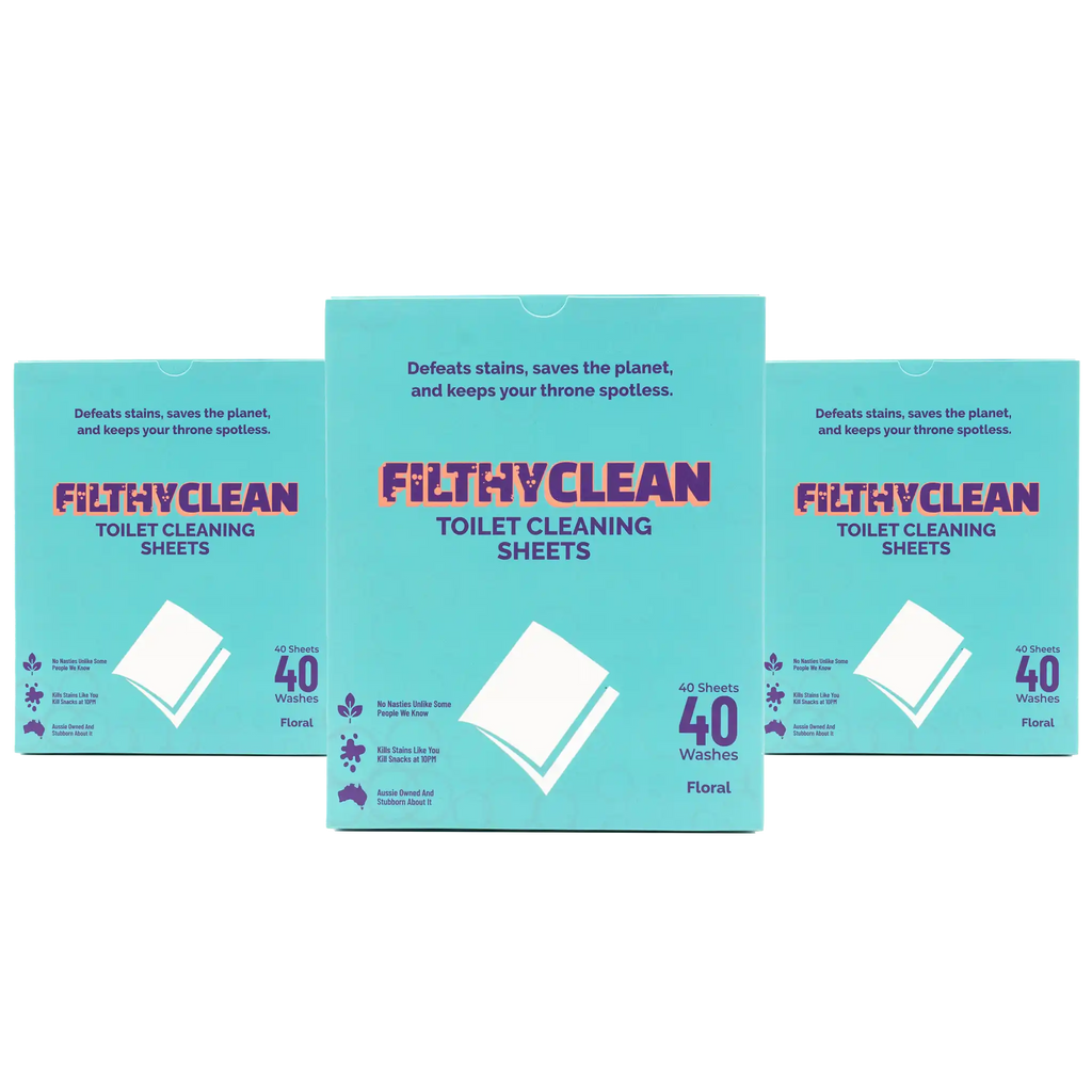 Filthy Clean Toilet Cleaning Sheets 3 Pack