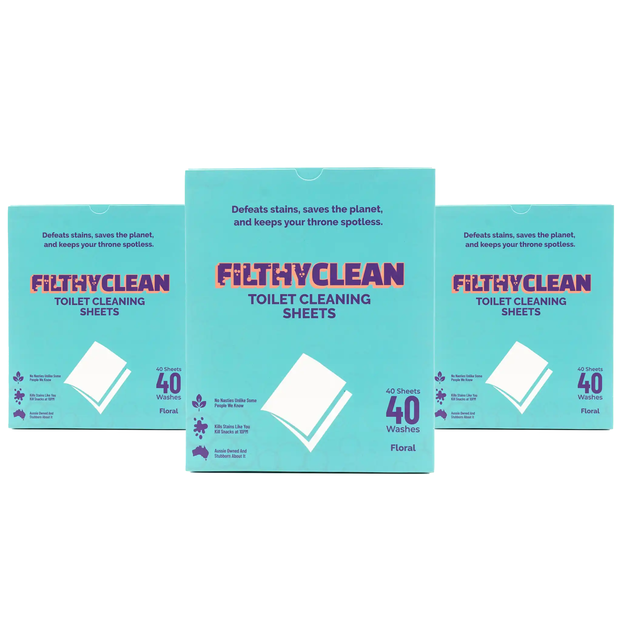 Filthy Clean Toilet Cleaning Sheets 3 Pack