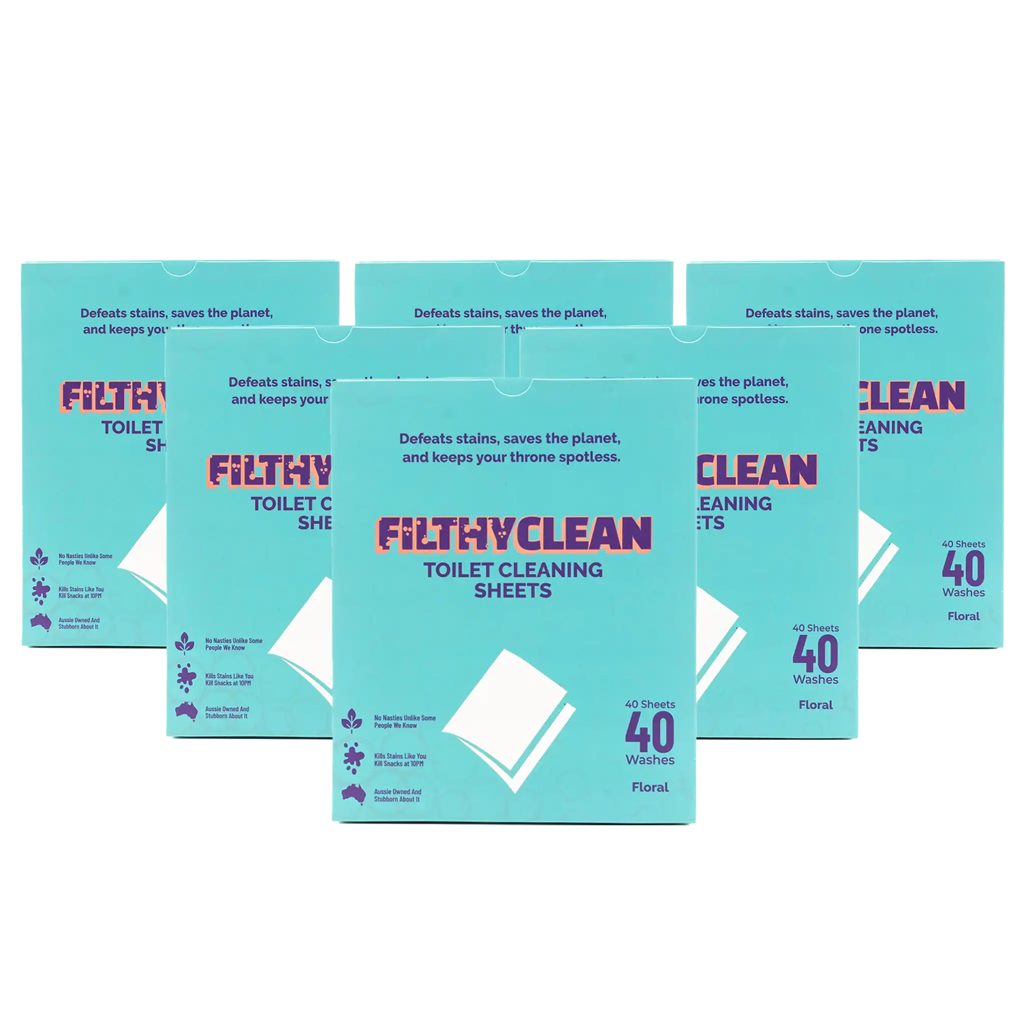 Filthy Clean Toilet Cleaning Sheets 6 Pack