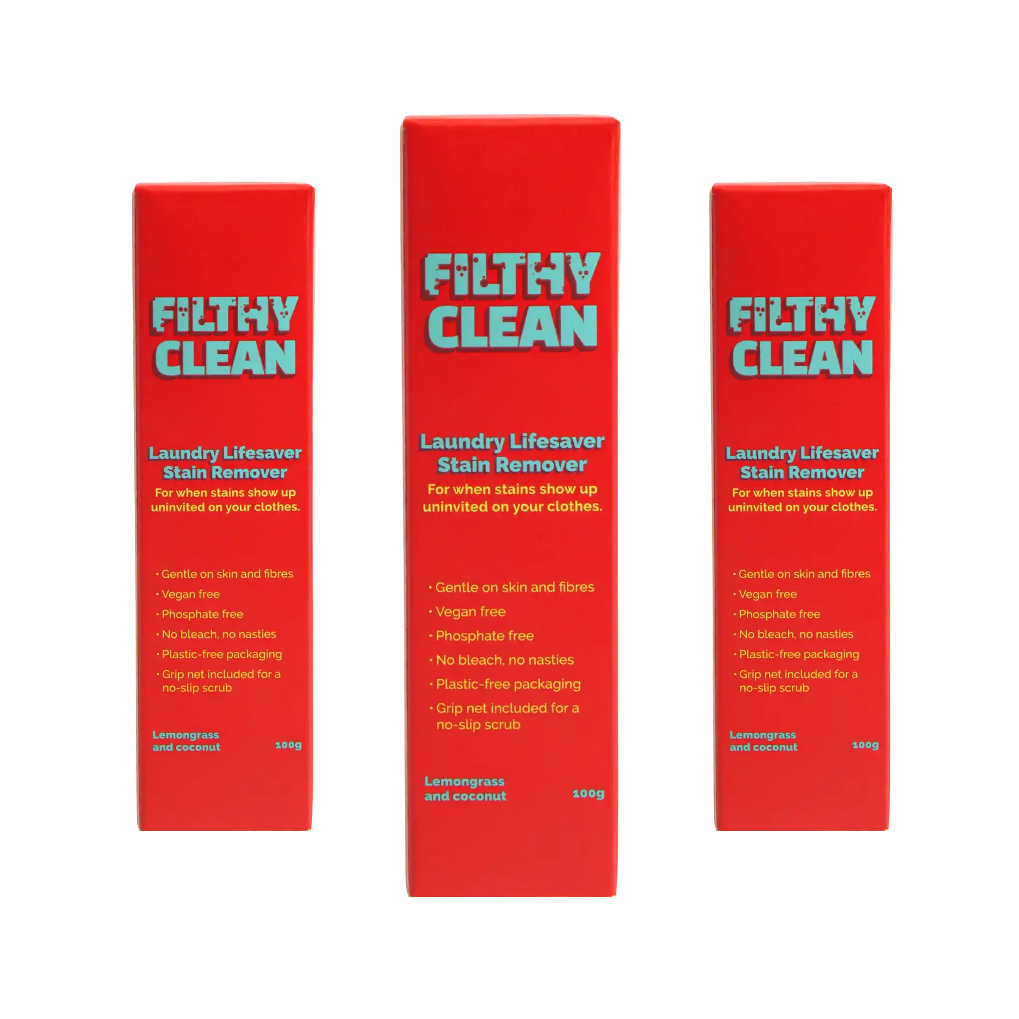 3 pack of Filthy Clean Laundry Lifesaver Stain Remover